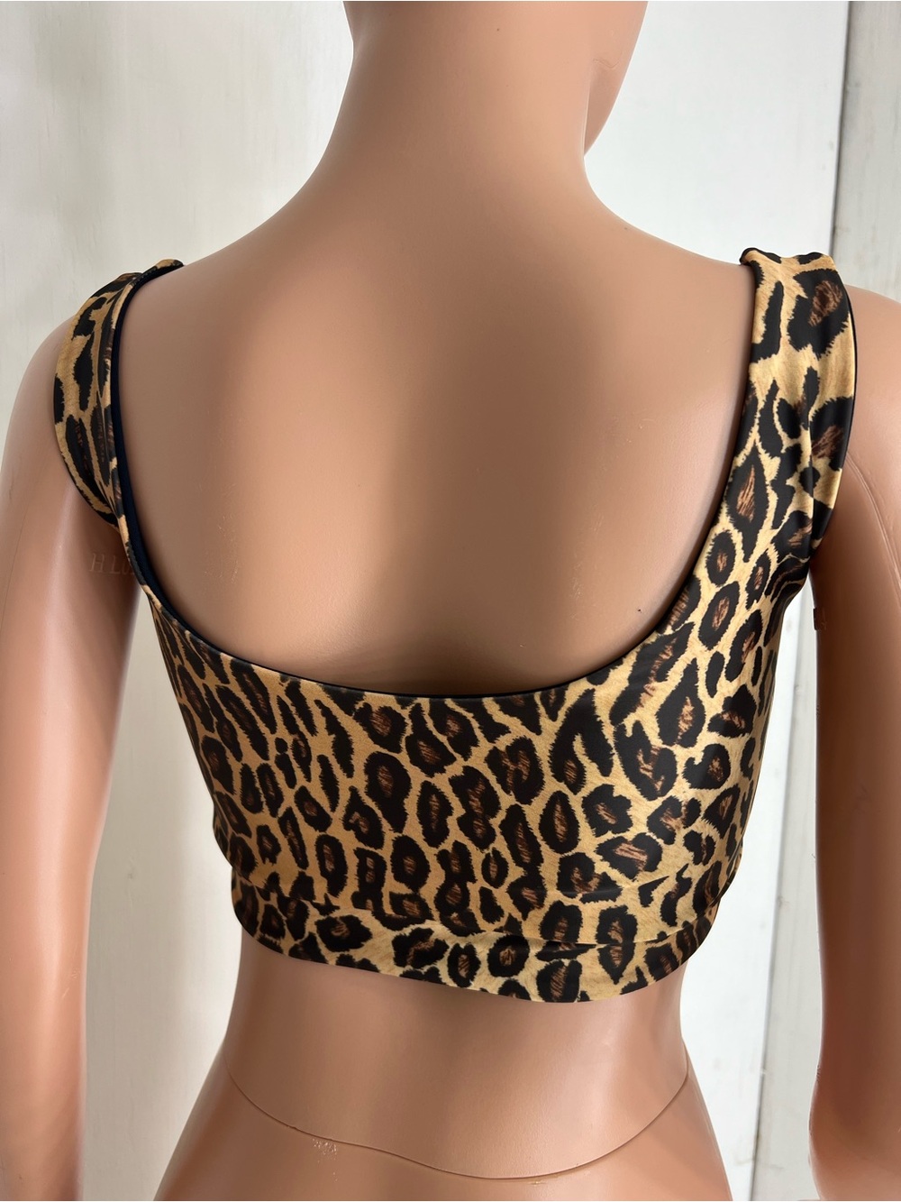 Cheetah Leopard Print Sports Bra Swim Tank Top- HandMade in USA - Picture 8 of 10